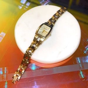 Fossil F2 Gold Tone Rectangle Face Watch